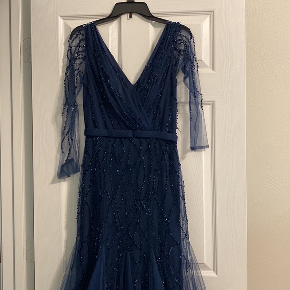 Beautiful Navy Blue Sequence Gown for a Black Tie Event - Picture 3 of 5